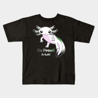 Aromantic Pride Axolotl Kids T-Shirt